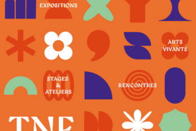 Couverture du TNF Cultures, orange avec des icônes colorées