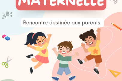 Affiche de l'événement avec des couleurs pastel et des enfants qui sautent de joie en illustration, et les infos qu'on retrouve dans l'article - Agrandir l'image, fenêtre modale