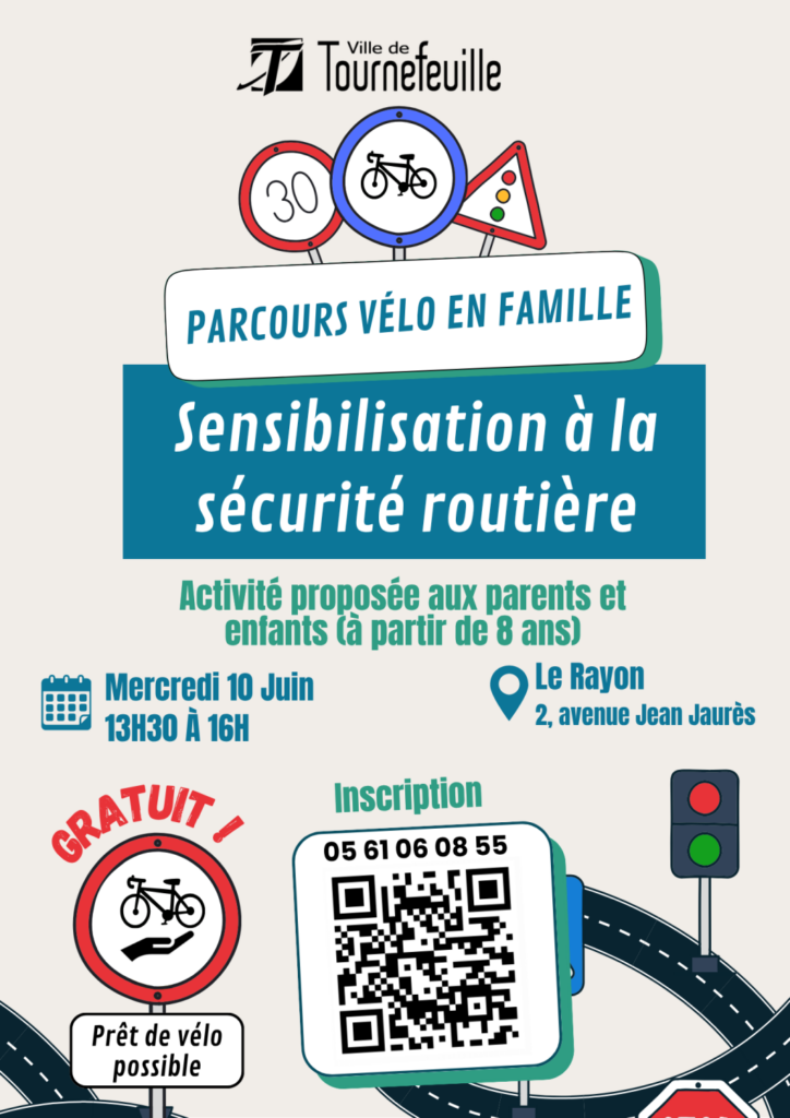 Affiche fond gris avec illustrations de panneaux de circulation et de routes, ainsi que les infos qu'on retrouve dans l'article - Agrandir l'image, fenêtre modale