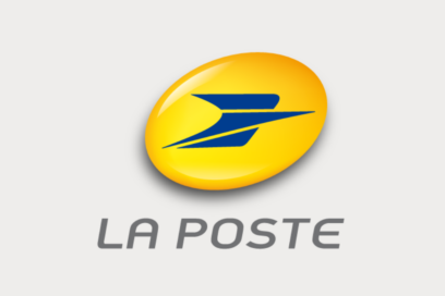 Logo de la poste sur fond gris clair - Agrandir l'image, fenêtre modale