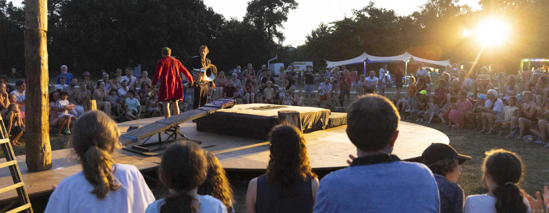 Spectacle de plein air dans le cadre du festival Les Excentriques 2022 à Tournefeuille