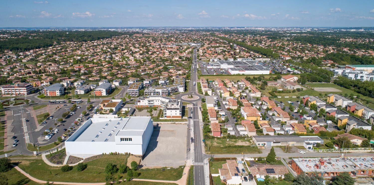 Vue de Tournefeuille de haut