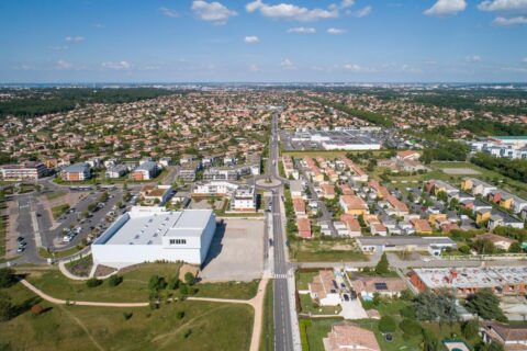 Vue de Tournefeuille de haut
