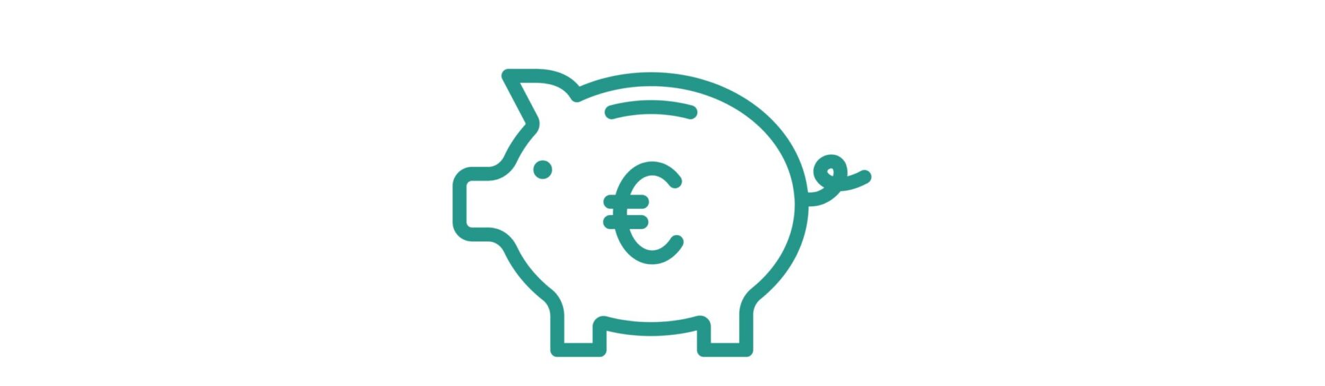 Icône de tirelire pour symboliser l'argent