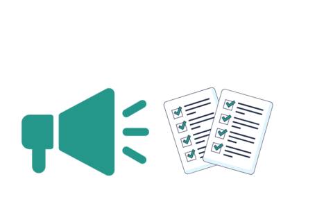 Icône de mégaphone et de publications