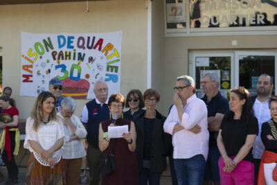 La responsable de la maison de quartier de Pahin prend la parole  - Agrandir l'image 4 sur 53, fenêtre modale